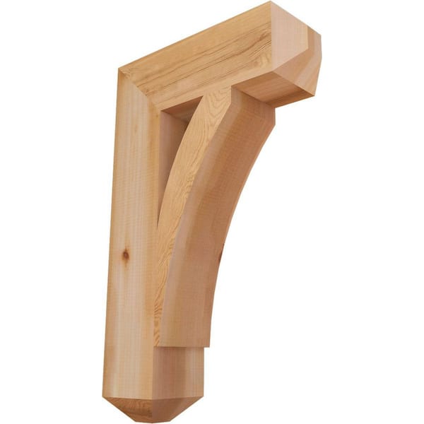 Ekena Millwork 5.5 in. x 32 in. x 20 in. Western Red Cedar Thorton Craftsman Smooth Bracket