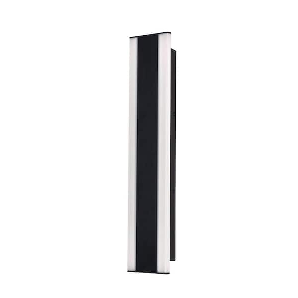 Rhea 2-Light Black Wall Sconce with Frosted Acrylic Shade