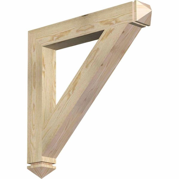 Ekena Millwork 4 in. x 30 in. x 30 in. Douglas Fir Traditional Arts and Crafts Rough Sawn Bracket