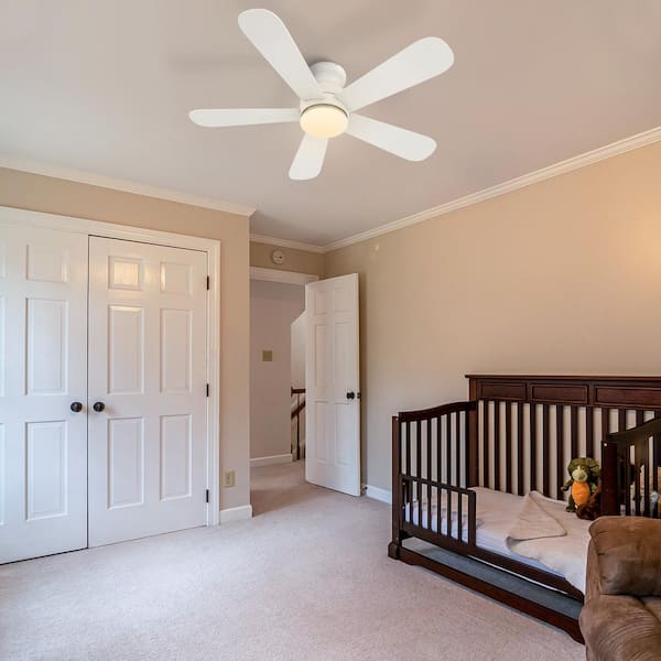 Kaze 48 in. Dimmable LED Indoor/Outdoor White Smart Ceiling Fan with Light and Remote, Works with Alexa/Google Home