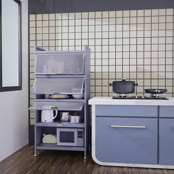 MAGINELS Plastic Storage Cabinets Pantry Cabinet with Doors and