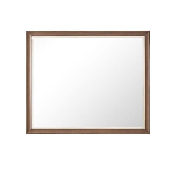 James Martin Vanities Glenbrook 48.0 in. W x 40.0 in. H Rectangular Framed Wall Mount Bathroom Vanity Mirror in White Wash Walnut