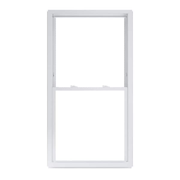 American Craftsman 33.75 in. x 61.25 in. 50 Series White Double Hung Low-E Argon Glass Vinyl Replacement Window, Screen Incl