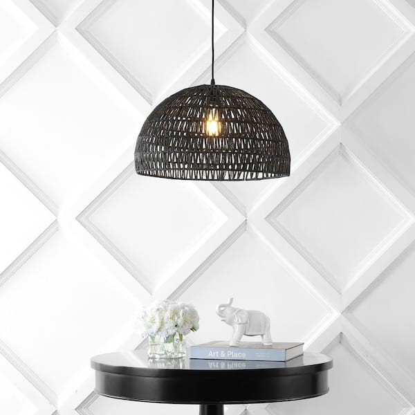 CT20101989　玄米 JONATHAN Y Campana 20 in. 1-Light Black Bohemian Modern
