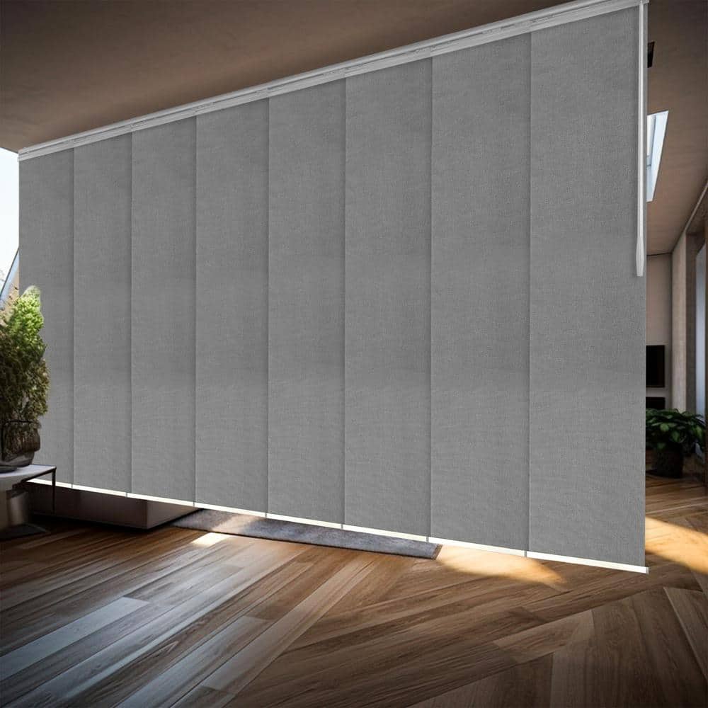 Cinder Gray 130 in. - 175 in. W x 94 in. L Adjustable 8- Panel White Double Rail Panel Track with 23.5 in. Slates price history on PriceWatchPro