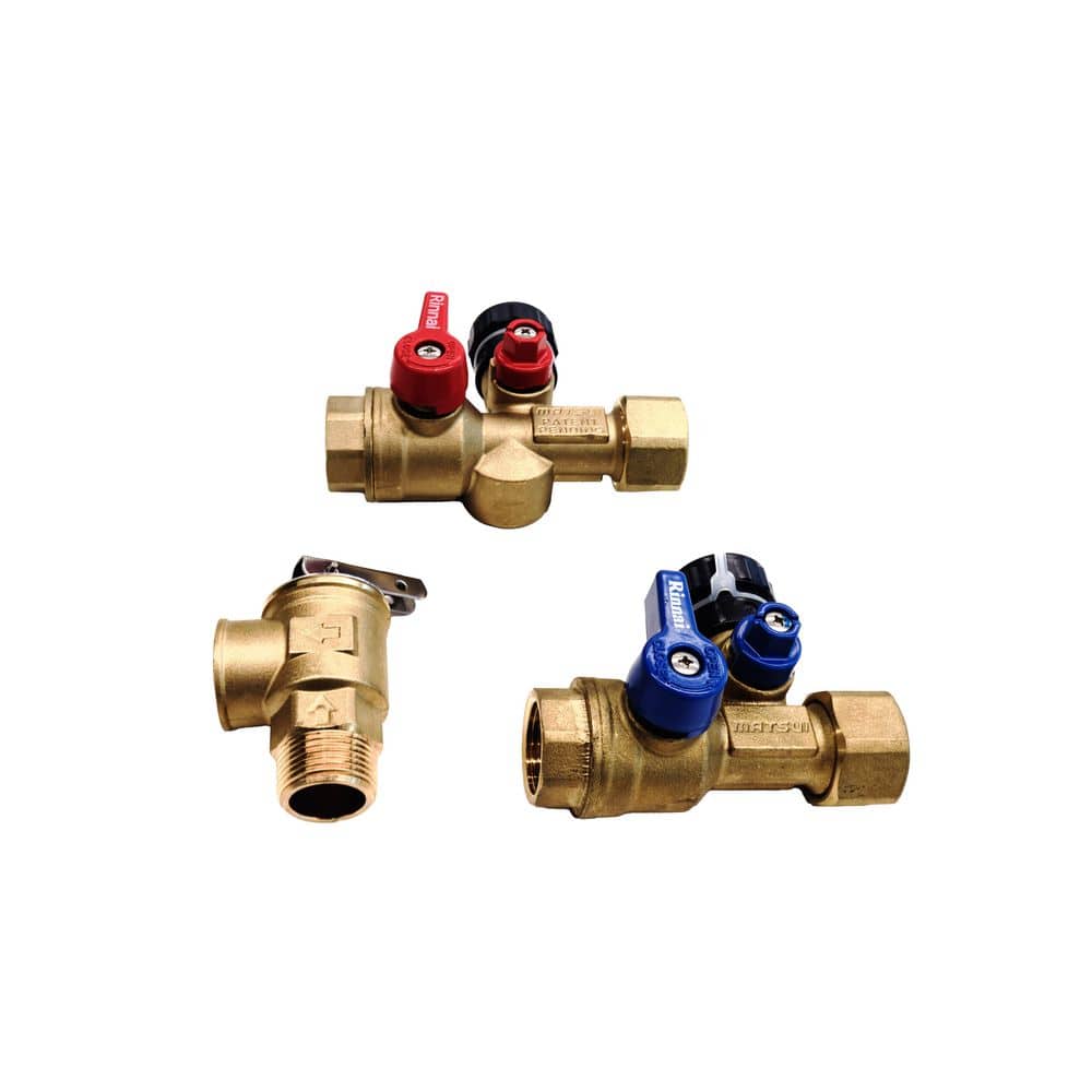 Rinnai Threaded Plumbing installation Valve Kit MIVK-T-LW - The