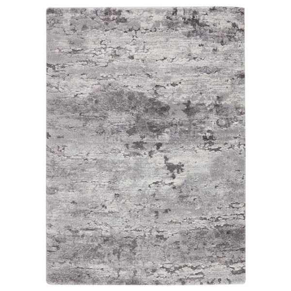 VIBE BY JAIPUR LIVING Coen Gray/Ivory 5 ft. x 7 ft. 6 in. Abstract Area Rug