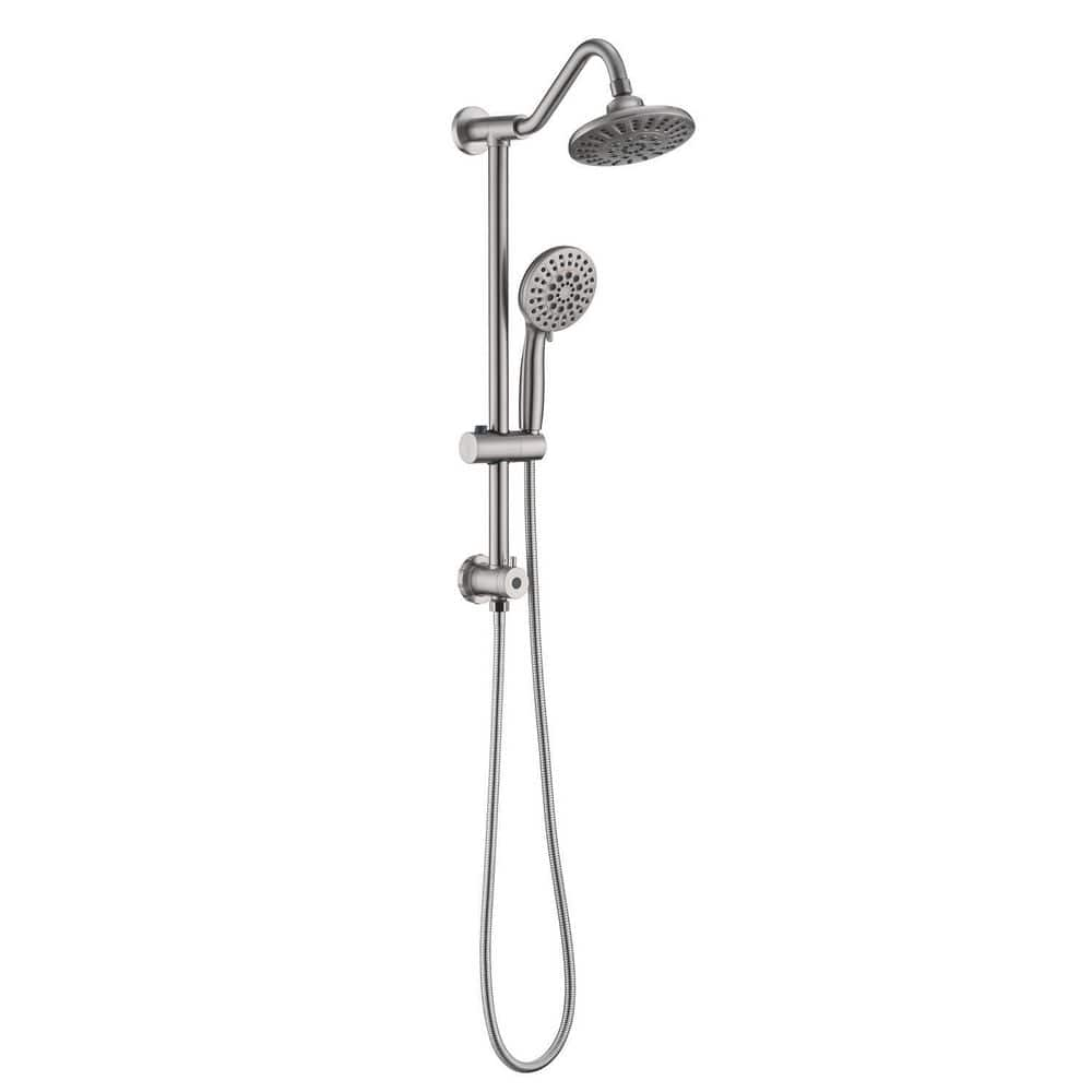 Do it 5-Spray 2.16 GPM Fixed Shower Head, Brushed Nickel 438627, 1