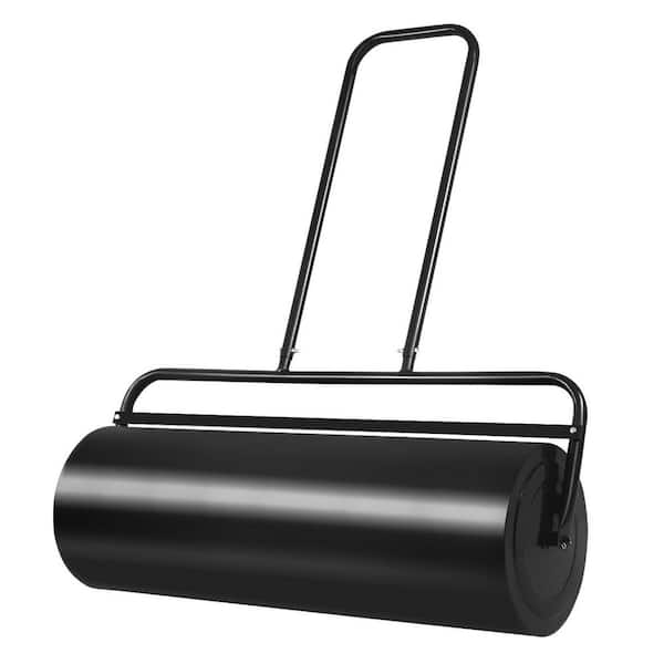 Liviza 24 in. Push/Tow Fillable Lawn Roller in Black