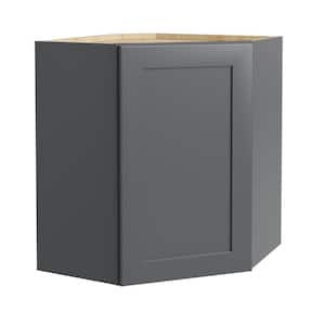 Newport Deep Onyx Plywood Shaker Assembled Corner Kitchen Cabinet Soft Close 20 in W x 12 in D x 30 in H