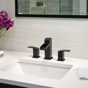 Kenzo 8 in. Widespread 2-Handle Bathroom Faucet in Matte Black