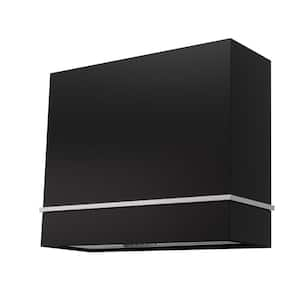 36 in. Stainless Steel Ducted Wall Mount Range Hood with Powerful 600 CFM Vent Motor, 3-Speed, in Black with Nickel