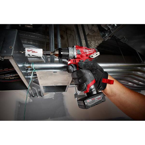 Milwaukee - M12 FUEL 12V Lithium-Ion Brushless Cordless 1/2 in. Hammer Drill Kit with 4.0 Ah and 2.0 Ah Battery and Hard Case
