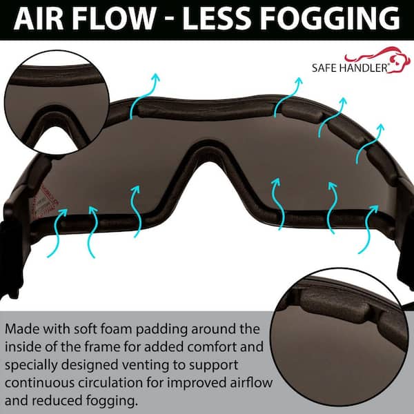 BISON LIFE Black, Mirage Safety Glasses with Adjustable