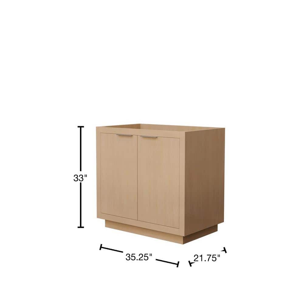 Maroni Light Straw 35" Hardwood Freestanding Vanity Base