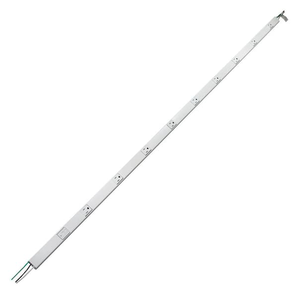 Wiremold Plugmold 5 ft. 9-Outlet Self Test GFCI Multi-Outlet Strip with Tamper Resistant Receptacles, White