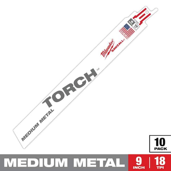 9 in. 18 TPI TORCH Medium Metal SAWZALL Reciprocating Saw Blades (10-Pack)