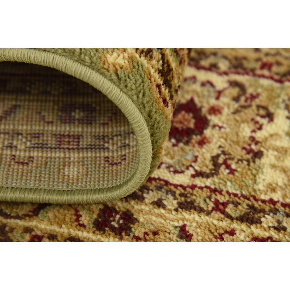 Green Rectangular Synthetic Easy Care Area Rug
