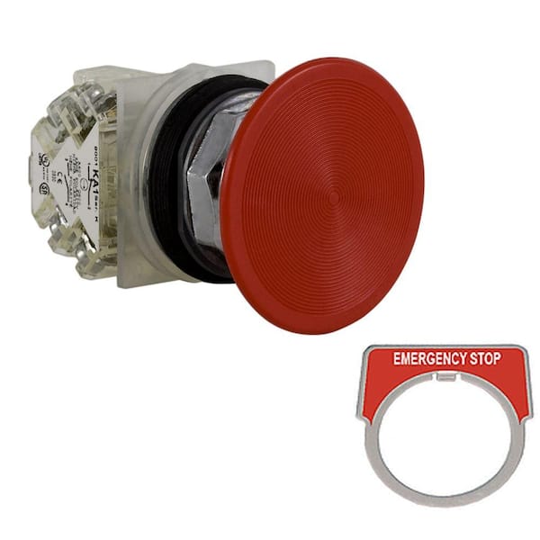 1pc Ausschnitt 30mm Federrücklauf federnd Red Mushroom Head Push Button Switch