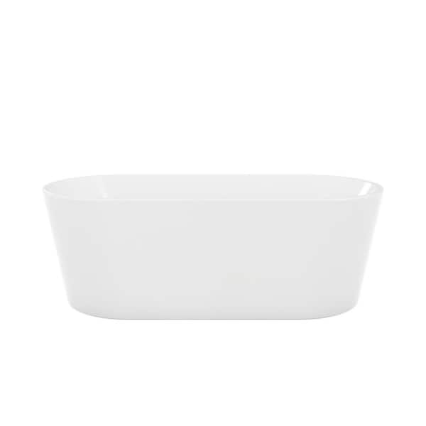 Aqua 66.5 in. L x 29 in. W Acrylic Double Ended Freestanding Soaking Bathtub with Reversible Drain in Oil Rubbed Bronze