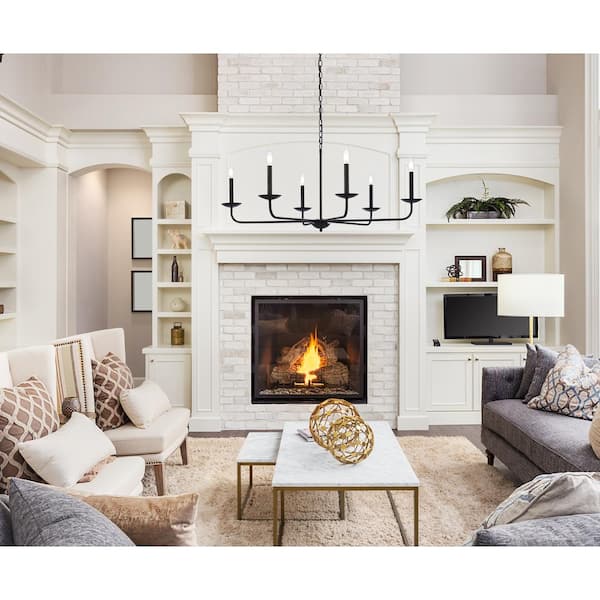 Home Living 60-Watt 6-Light Pendant Light with No Shade, No Bulbs