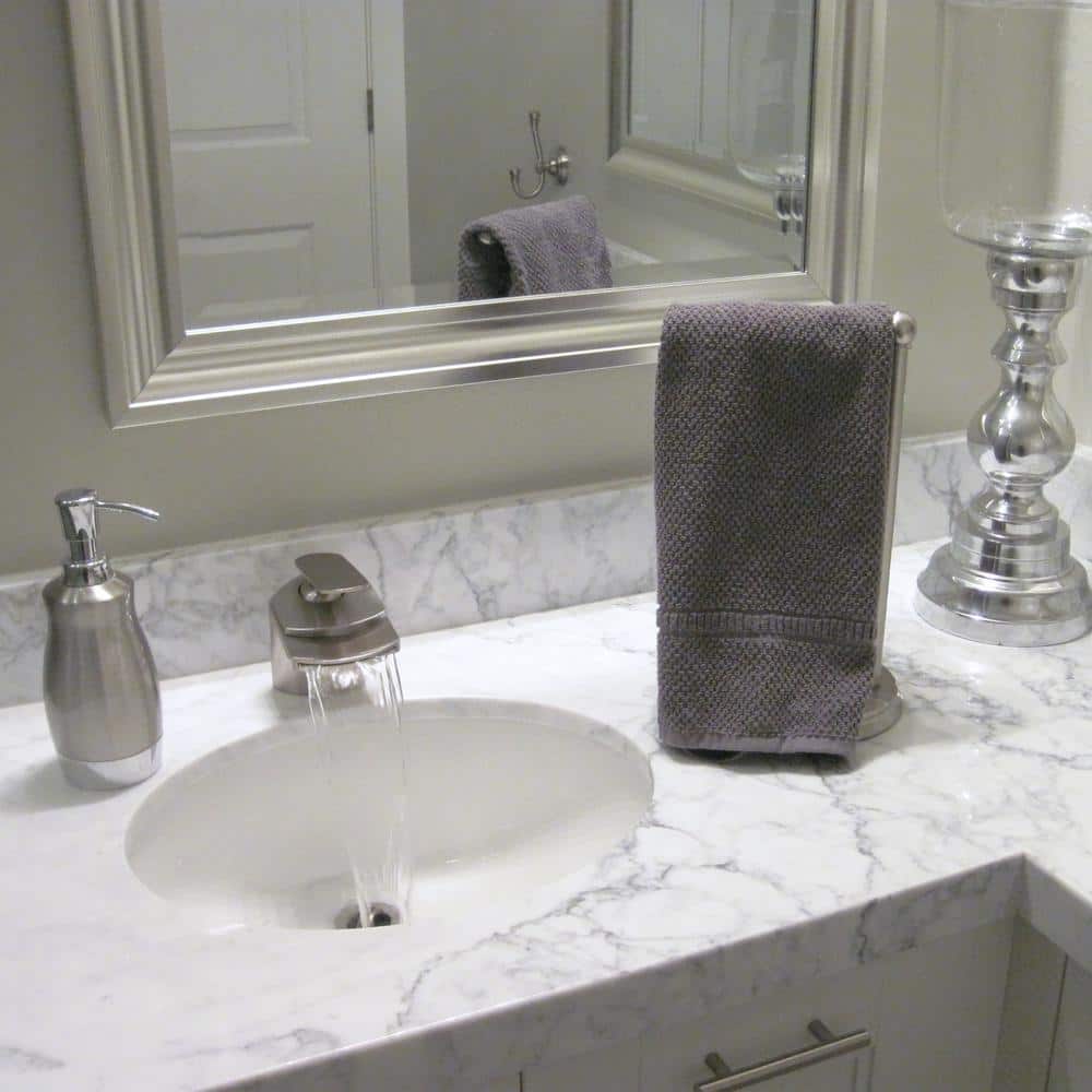 Brushed Nickel Single-Handle Waterfall Bathroom Faucet