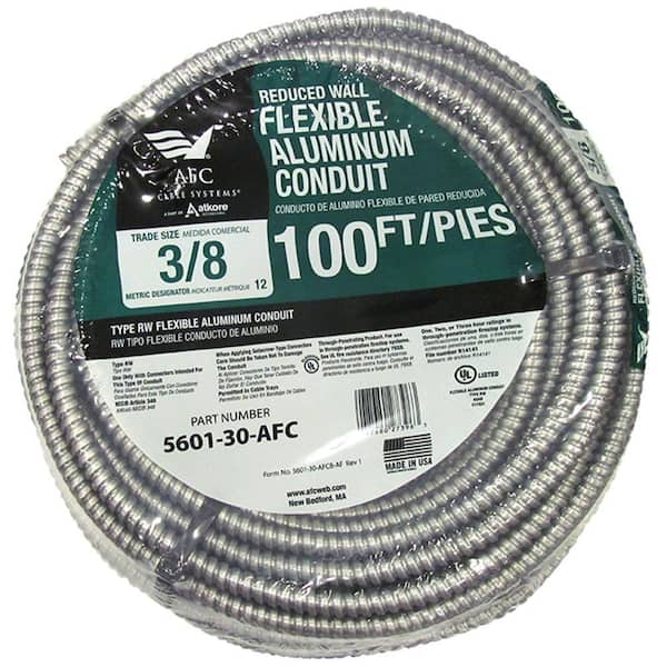 AFC Cable Systems 3/8 x 100 ft. Flexible Aluminum Conduit 560130AFC