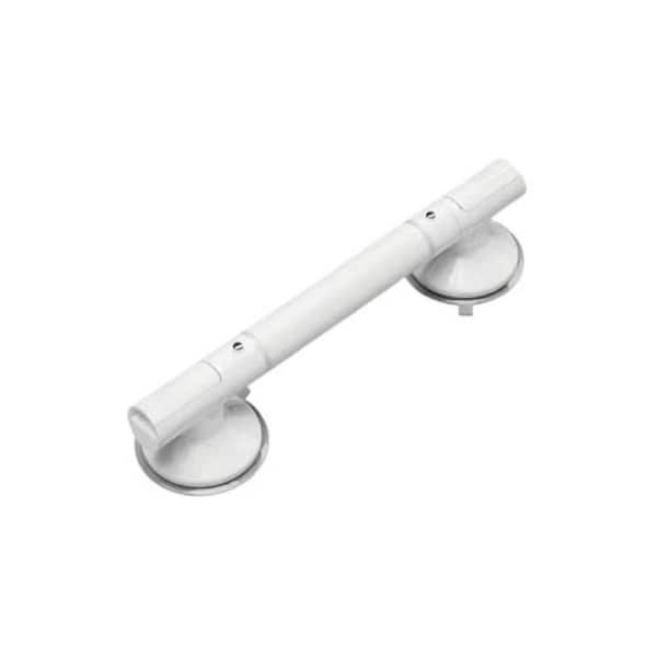 Glow-in-the-dark Grab Bars 13.78 in. L x 3.74 in. W x 3.15 in. H Rectangular Bath Accessory, Non-slip Handles in White