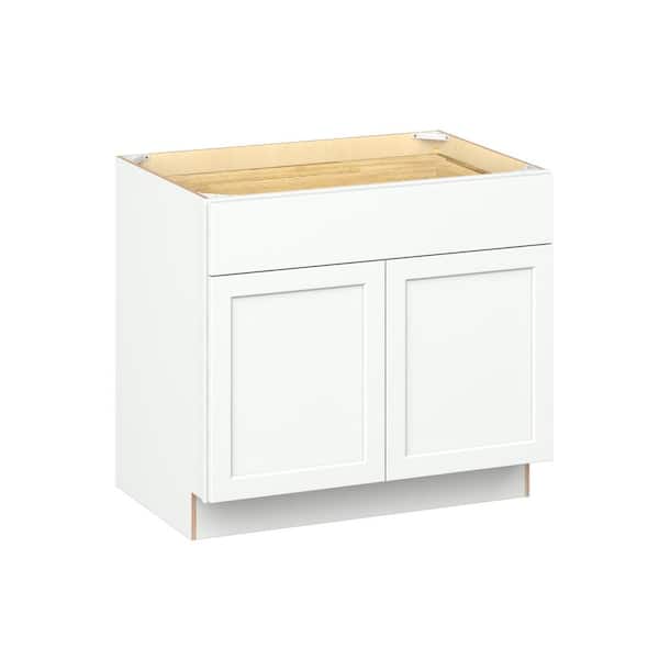 Emerson Pure White ADA Base Ready to Assemble Kitchen Cabinet (36 in. W x 32.5 in. H x 24-in. D)
