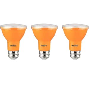 50-Watt Equivalent PAR20 Medium E26 Base Orange Recessed Reflector Party LED Light Bulb in 1800K Amber (3-Pack)