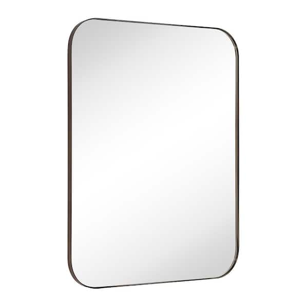 TEHOME Mid-Century 36 in. W x 48 in. H Rectangular Metal Framed Wall Mounted Bathroom Vanity Mirror Oil Rubbed Bronze
