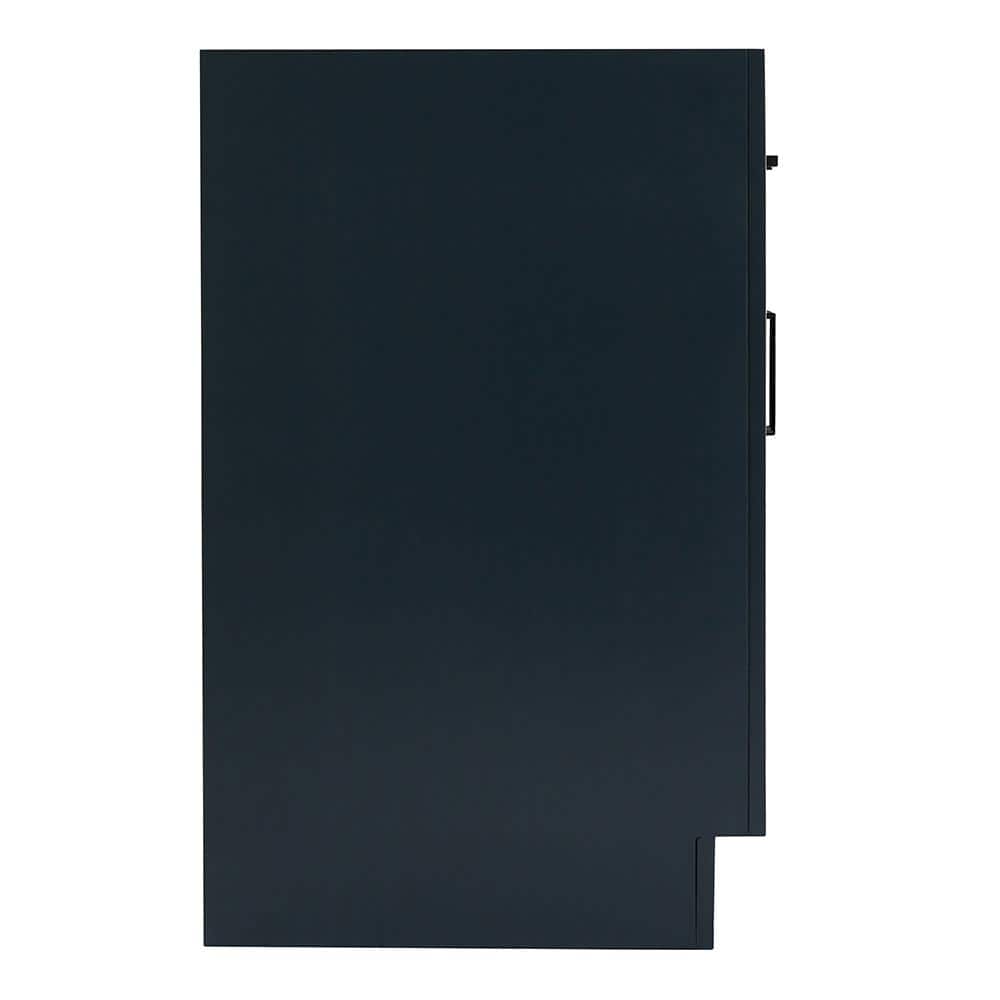 Midnight Blue Hardwood Single Freestanding Vanity Cabinet