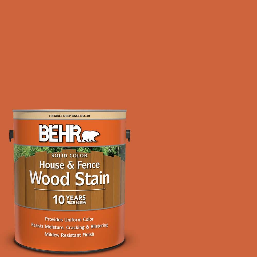 1 gal. #S-H-250 Pumpkin Patch Solid Color House and Fence Exterior Wood Sta