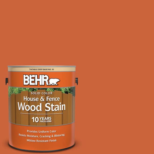 BEHR 1 gal. #S-H-250 Pumpkin Patch Solid Color House and Fence Exterior Wood Stain