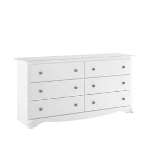 Monterey 6-Drawer White Dresser