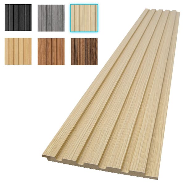Art3d 3/7 in. x 3/5 ft. x 7.87 ft. Oak Wood Design Square Edge MDF