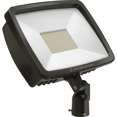 Lithonia Floodlight Security 100W Metal Light /Covers 90' x 75'  Outdoor Bronze