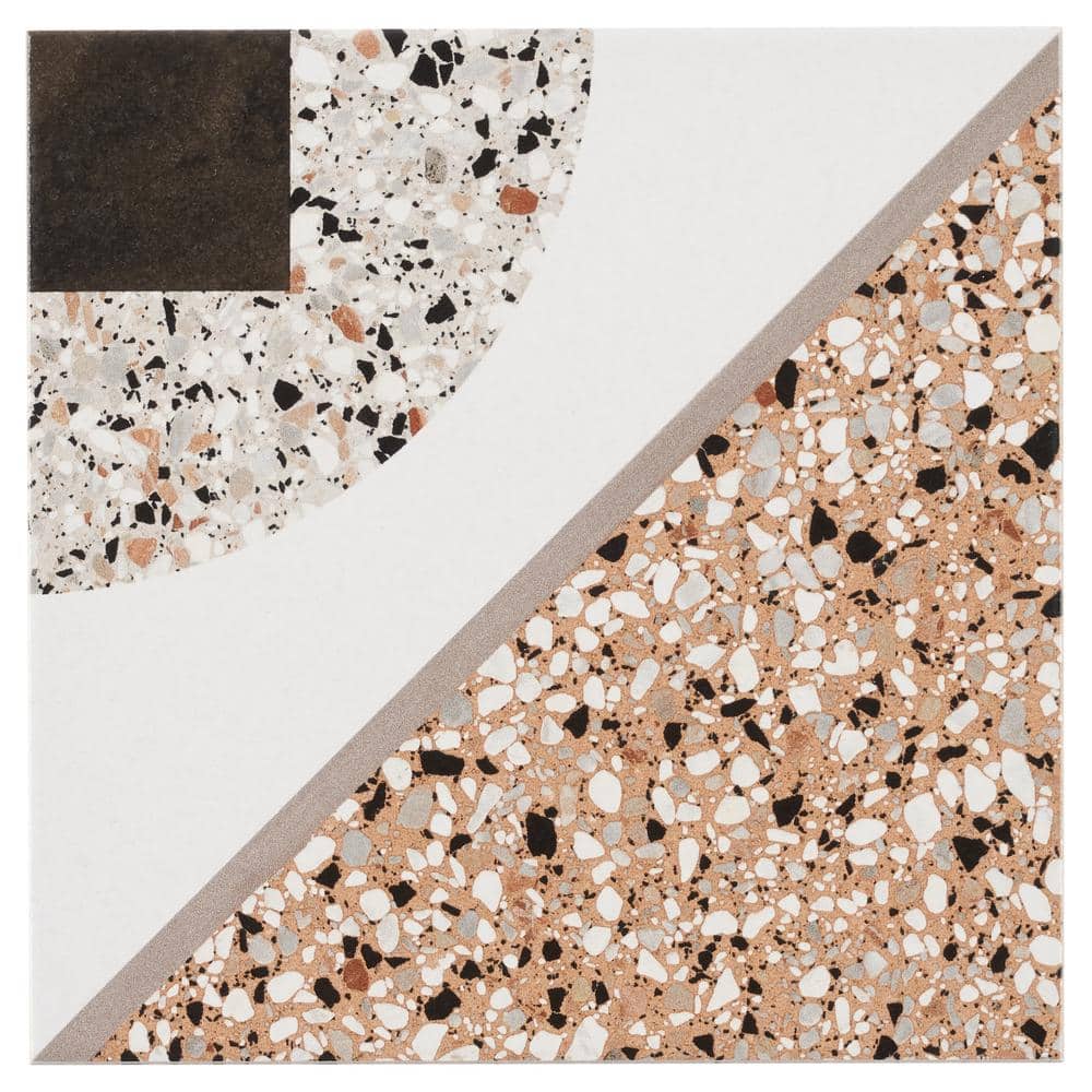 Grain Deco 8" Matte Porcelain Terrazzo Floor and Wall Tile