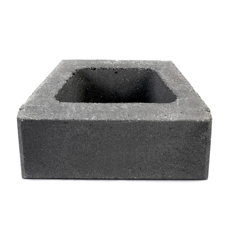 Manorstone Elite Smooth 6 in. x 16 in. x 12 in. Charcoal Concrete