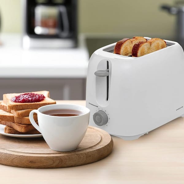 OVENTE Electric 2 Slice Toaster Machine with 6-Shade Toast Settings, 700W  Power, Removable Crumb Tray and Compact Design Perfect for Toasting Bread
