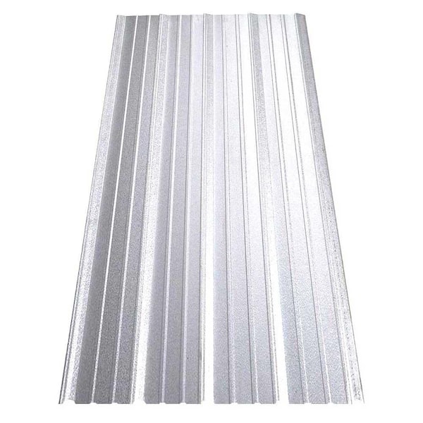 Gibraltar Building Products 8 ft. SM-Rib Galvalume Steel 29-Gauge Roof/Siding Panel
