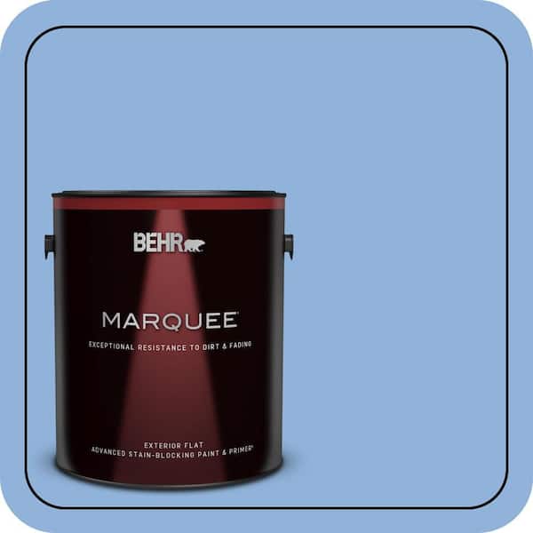 BEHR MARQUEE 1 gal. #580B-5 Cornflower Blue Flat Exterior Paint & Primer