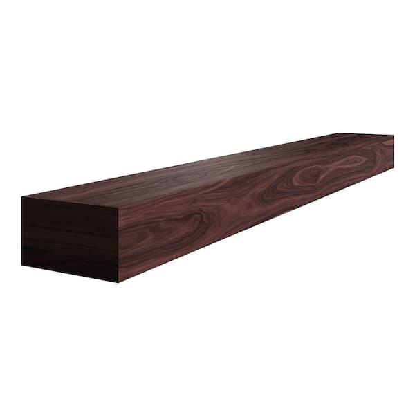 5.25 in. D x 9.25 in. W x 48 in. L Unfinished Walnut Wood Mantel