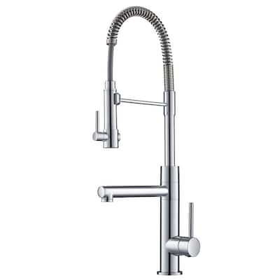 Artec Pro Single Handle Pull Down Sprayer Kitchen Faucet with Pot Filler in Chrome