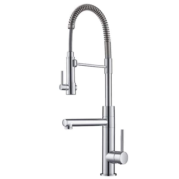 KRAUS Artec Pro Single Handle Pull Down Sprayer Kitchen Faucet with Pot Filler in Chrome