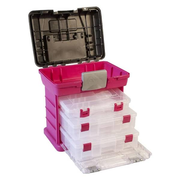 Caboodles Caboodles Grab N Go Rack System Case Organizer w/ 3 Boxes & Top Storage Blue 