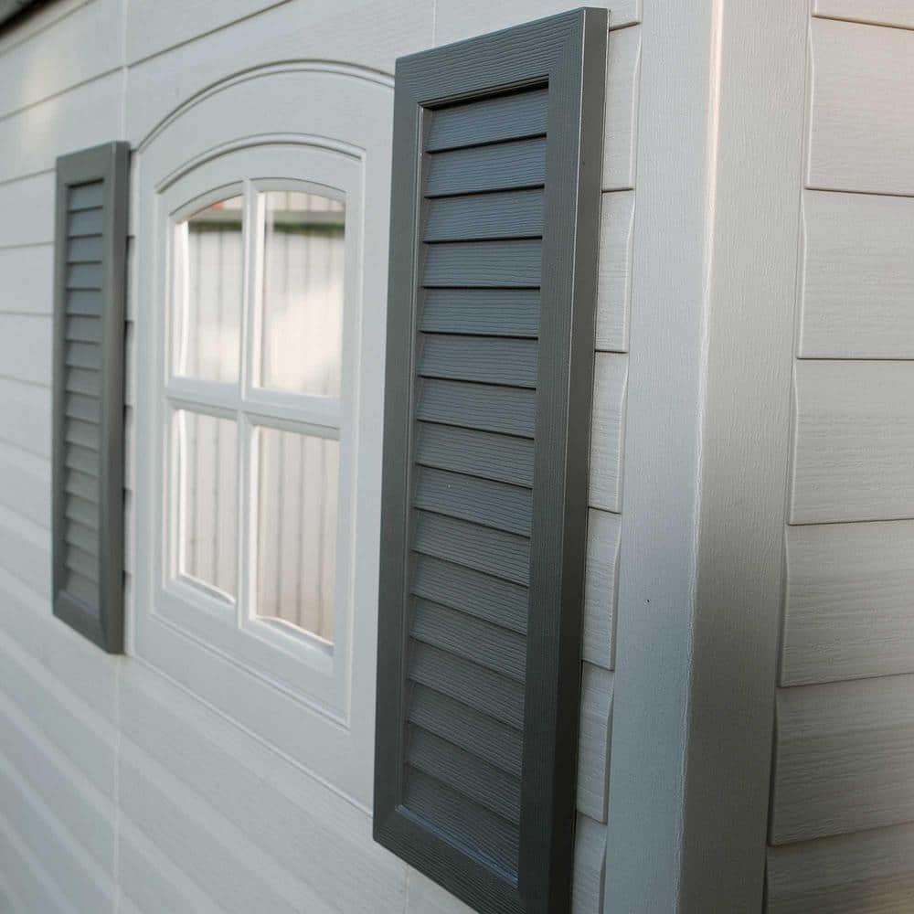 Lifetime 15' x 8' Polyethylene Outdoor Storage Shed with Windows and Shelving