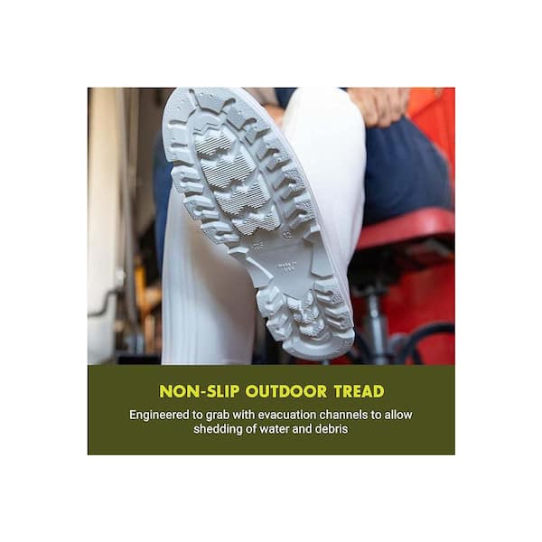 Men's Size 6 White Economy Jumbo Shrimp Steel Toe PVC Boot 70665