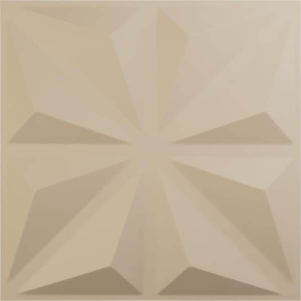 Ekena Millwork 19 5/8 in. x 19 5/8 in. Bailey EnduraWall Decorative 3D Wall Panel, Smokey Beige (12-Pack for 32.04 Sq. Ft.)