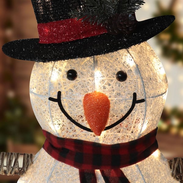 VEIKOUS 5 ft. Snowman Outdoor Christmas Holiday Yard Decoration Warm White  LED PG0403-03-111 - The Home Depot